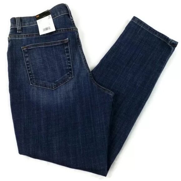 Lee Relaxed Girlfriend Fit Jaded Wash Distressed Denim Jeans Womens 12M NWT - Picture 6 of 13